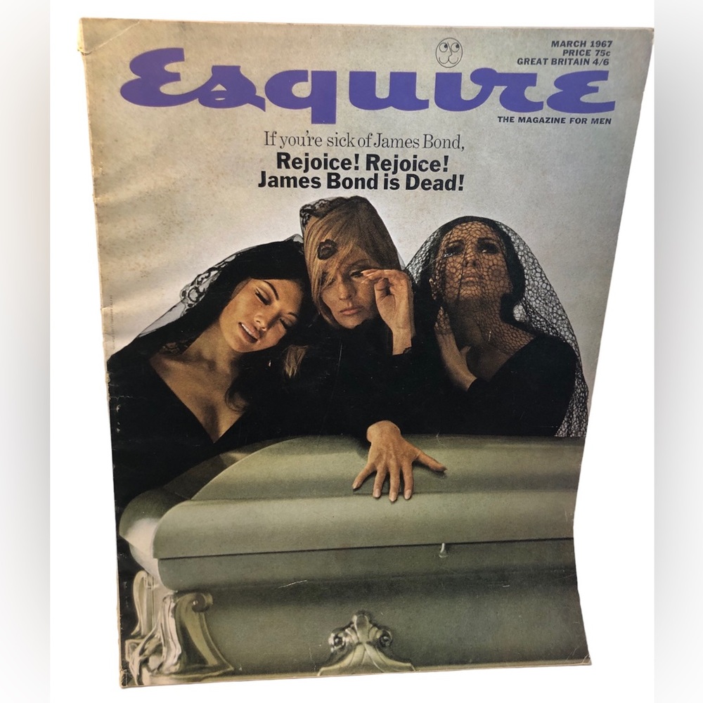 ESQUIRE March 1967 Mar 67 James Bond MONTGOMERY CLIFT Elizabeth Taylor Car Ads